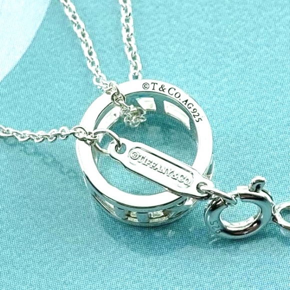 Authentic Tiffany & CO. Sterling Silver Open Atlas Pendant (925) - Picture 5 of 6